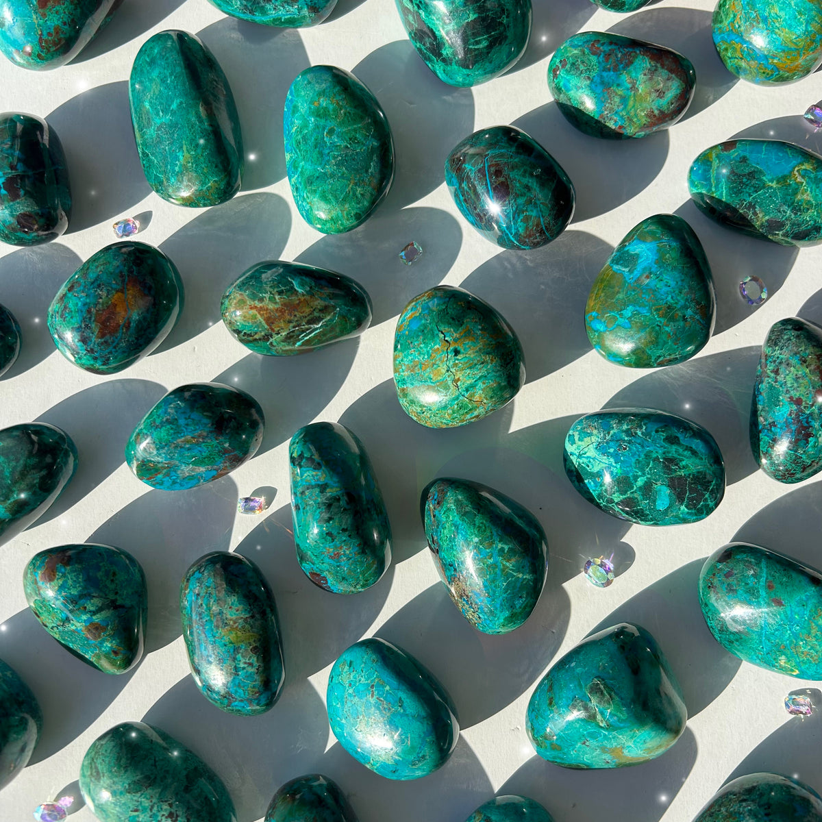 Chrysocolla Palm Stones