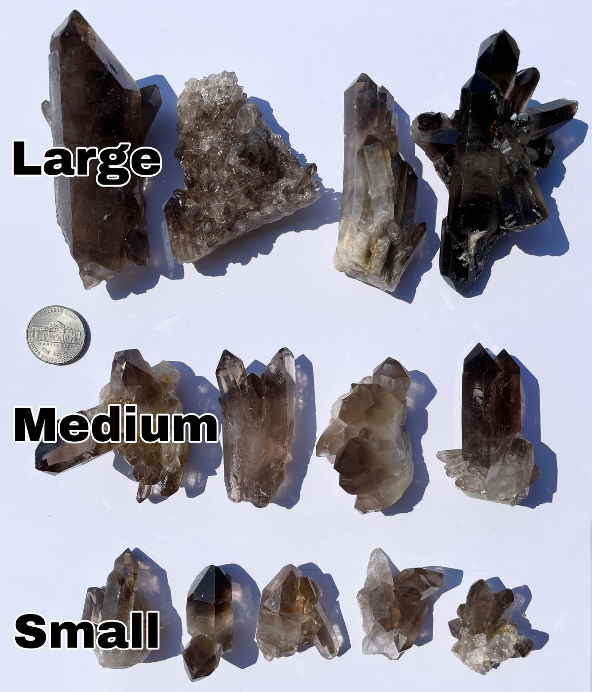 Smoky Quartz Clusters