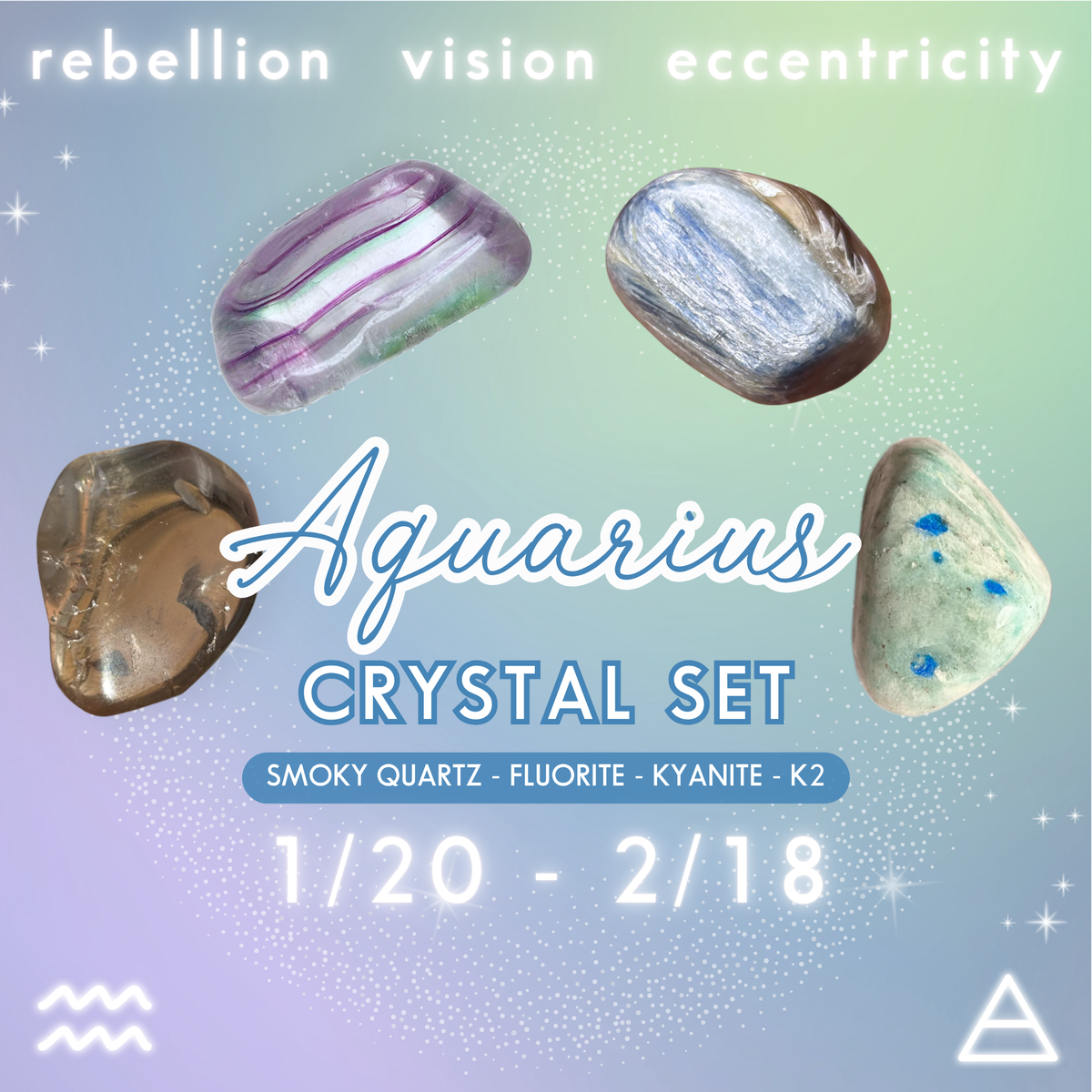 Aquarius Zodiac Crystal Set