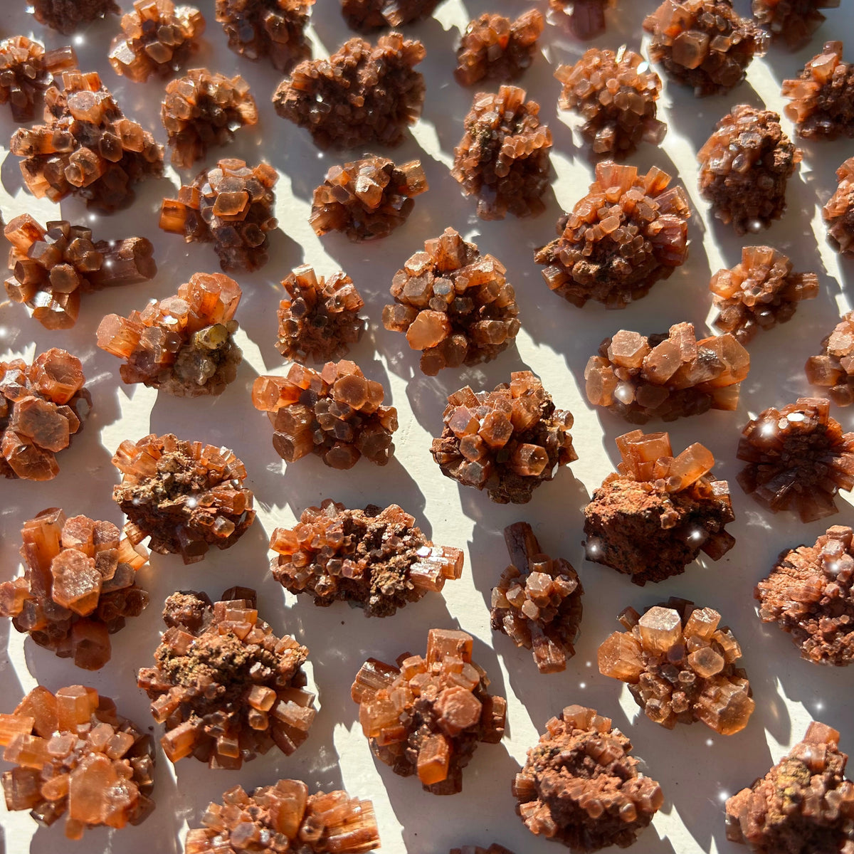 Orange Aragonite Mini Clusters