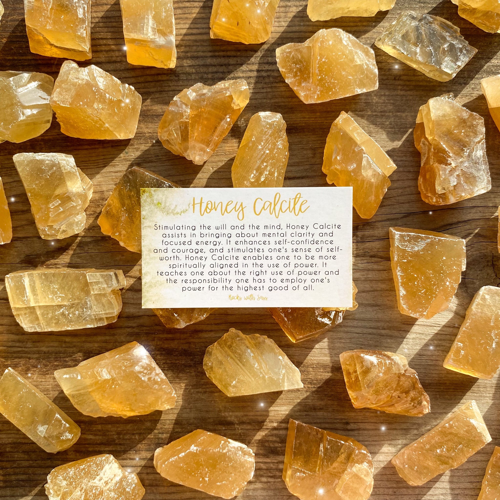 Charged Honey Calcite 4.0" Wand – Crystal Energy Healing Massage Stone 102g – Natural Peru Mineral