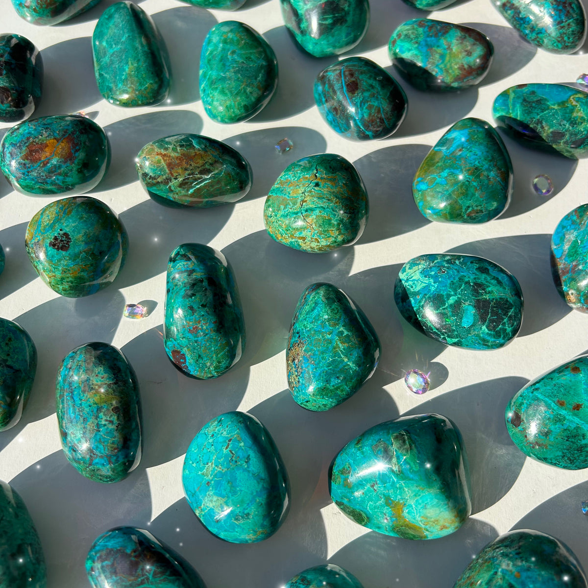 Chrysocolla Palm Stones