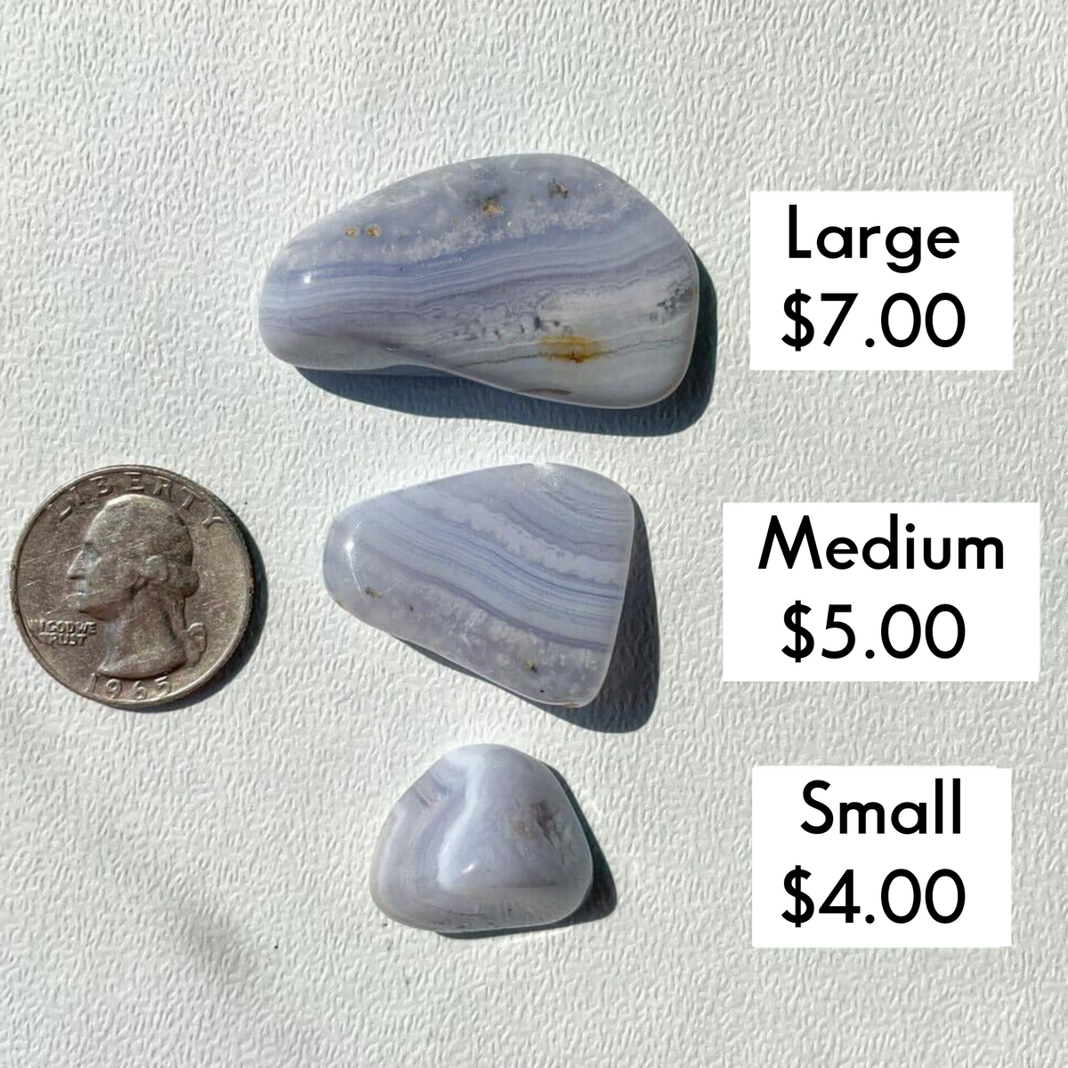 Blue Lace Agate Tumbled Pocket Stone