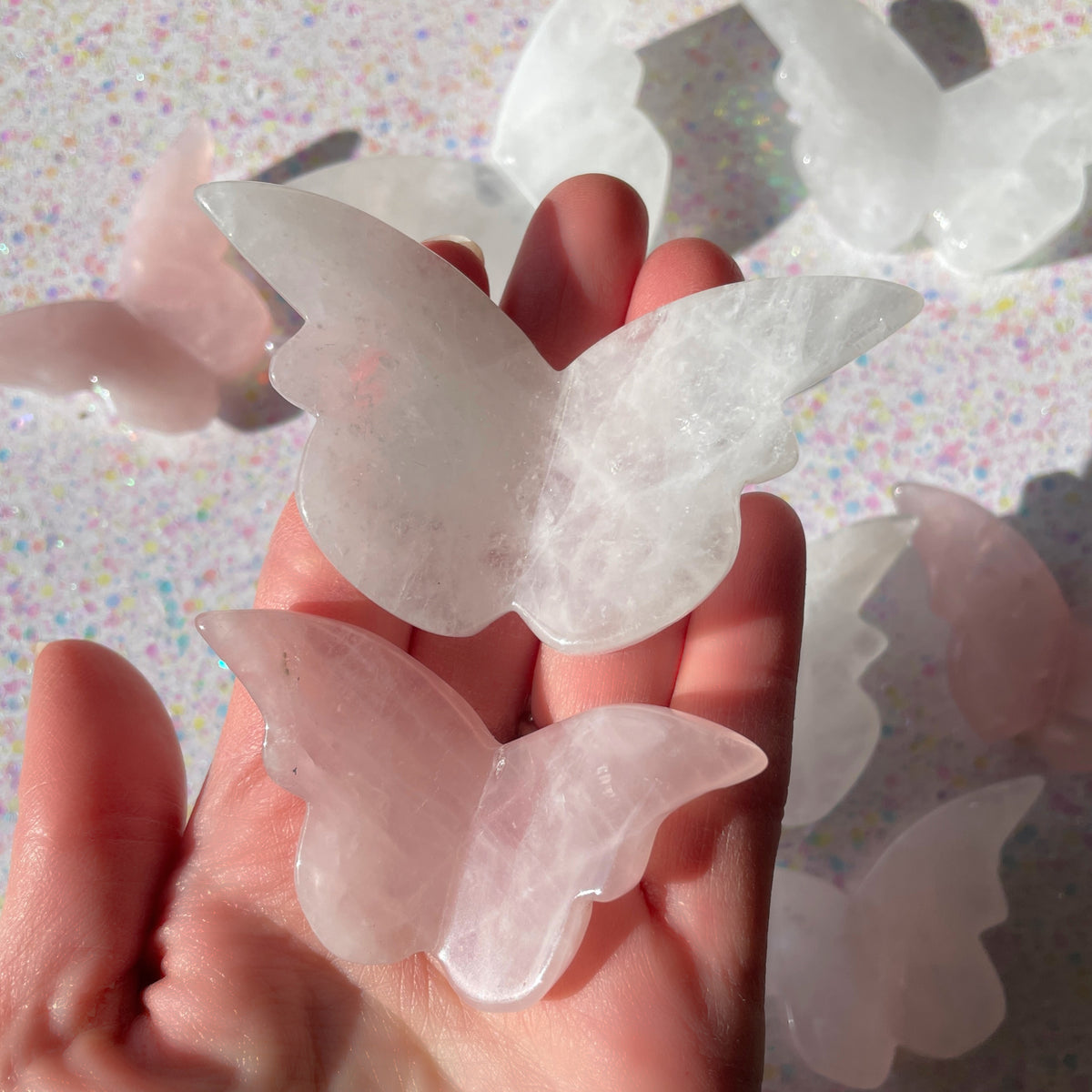 Quartz Butterflies in Flight