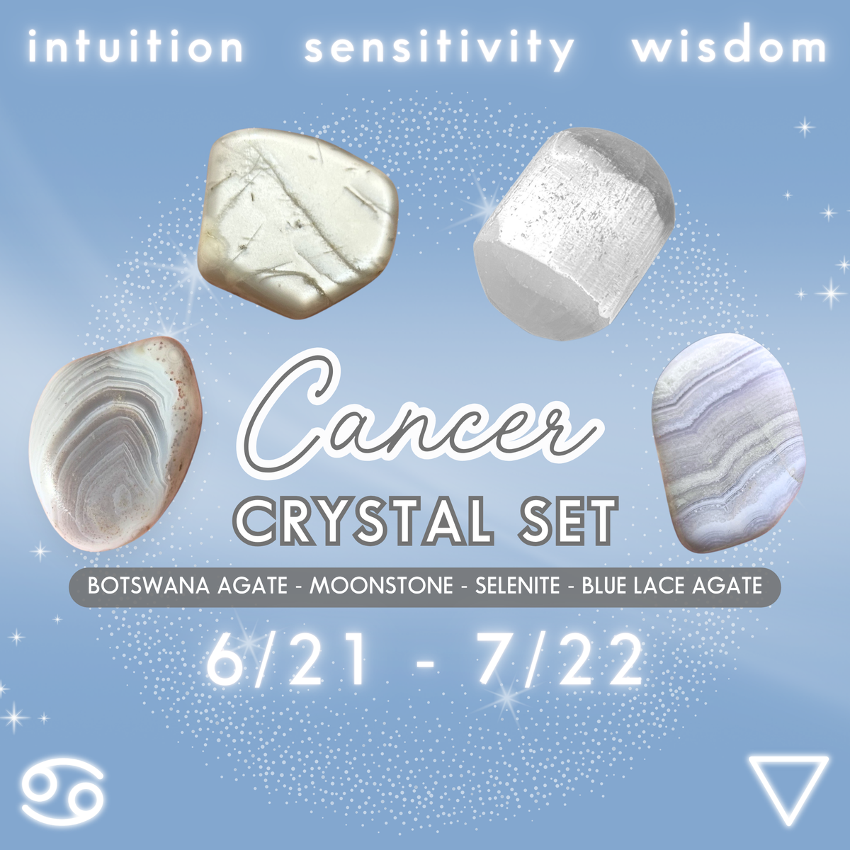 Cancer Zodiac Crystal Set