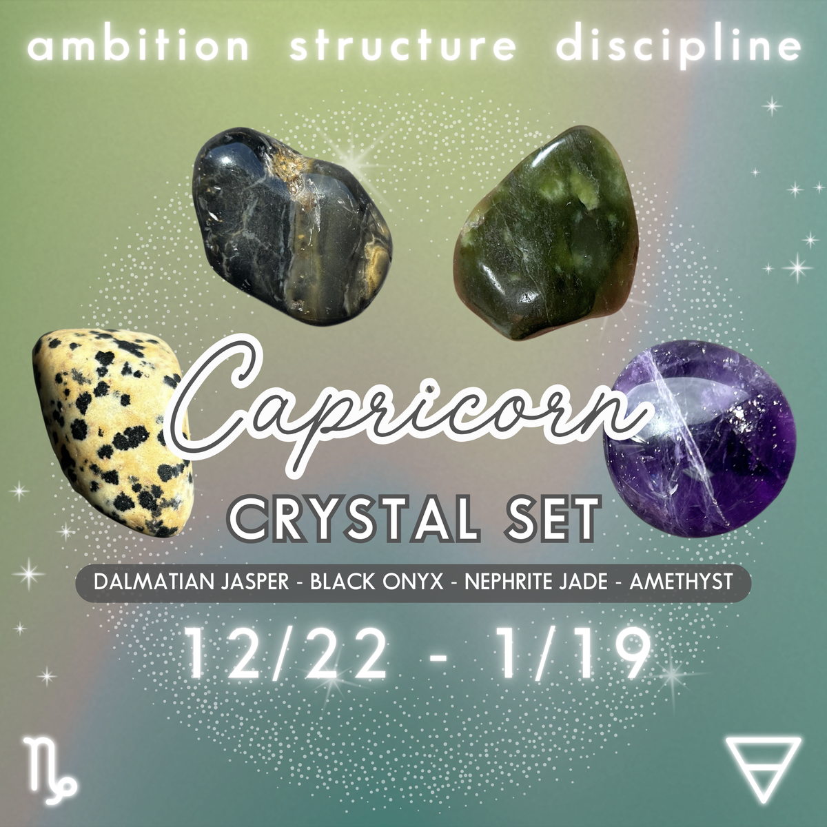 Capricorn Zodiac Crystal Set