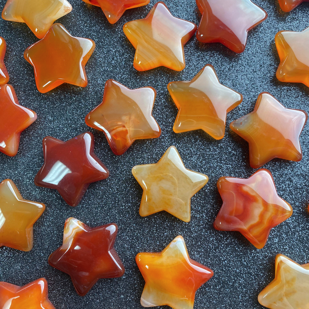Carnelian Star Carvings