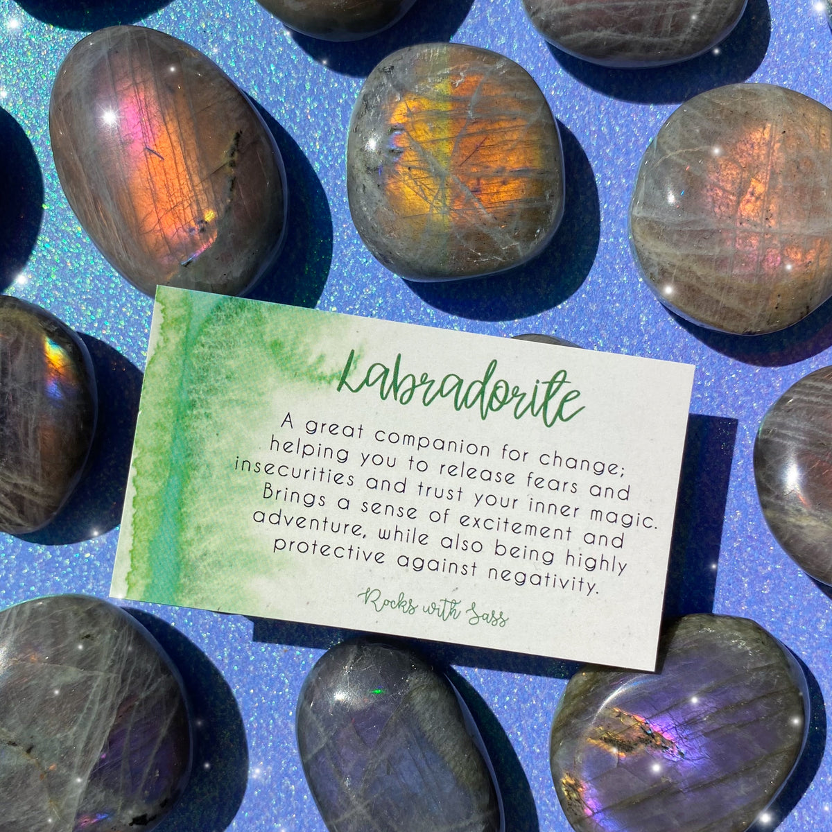 Sunset Labradorite Palm Stones