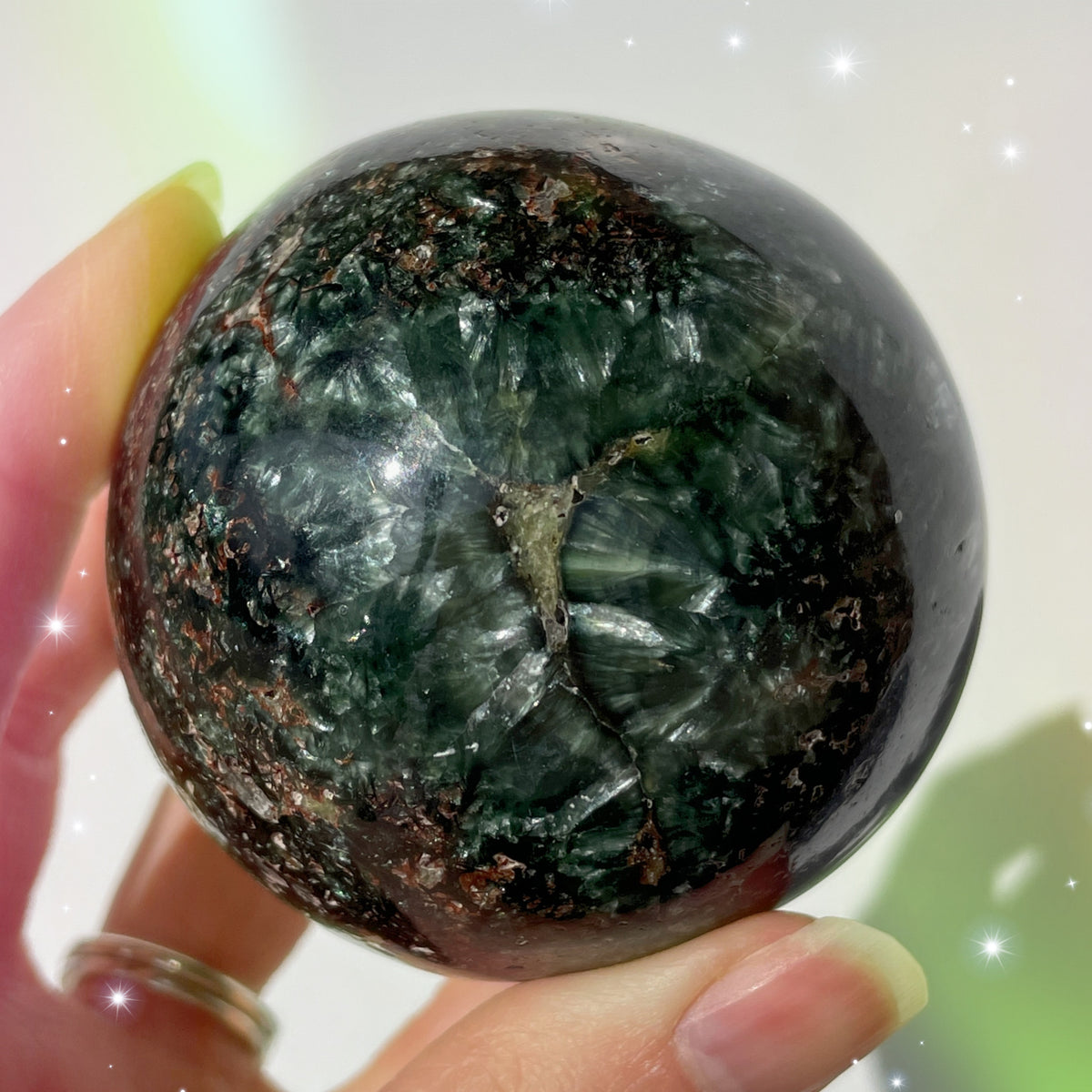 Seraphinite Statement Sphere