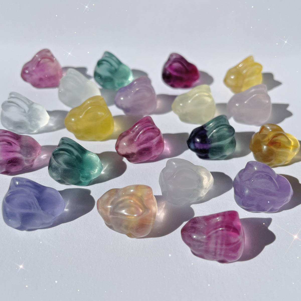 Fluorite Bunny Rabbit Carvings - Mini