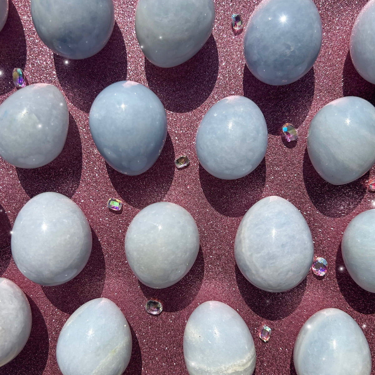 Blue Calcite Eggs