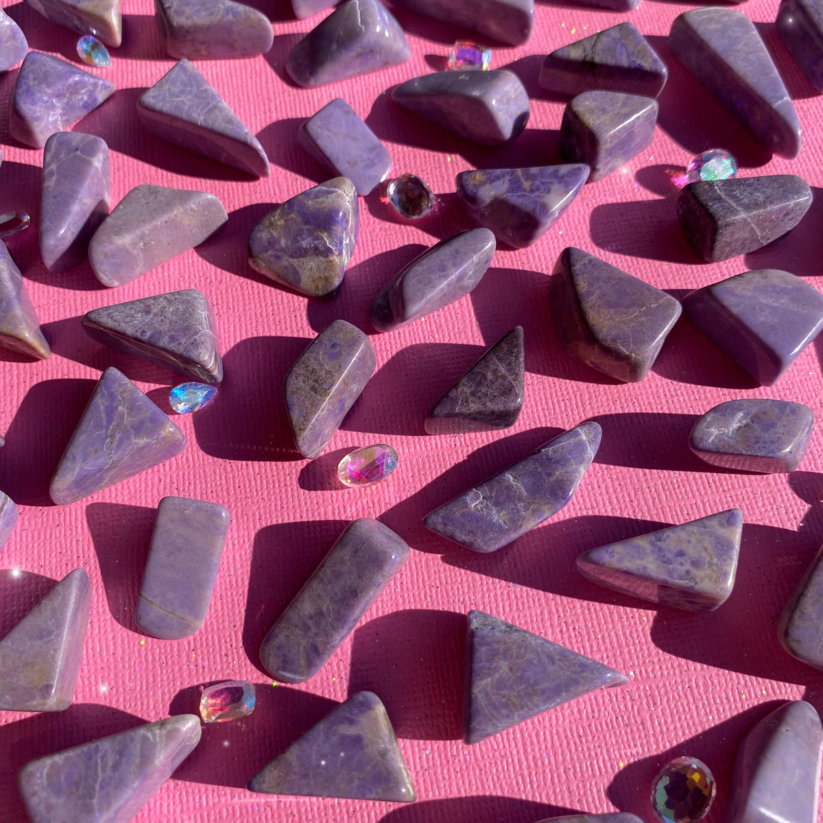Purple Jade Tumbled Pocket Stone