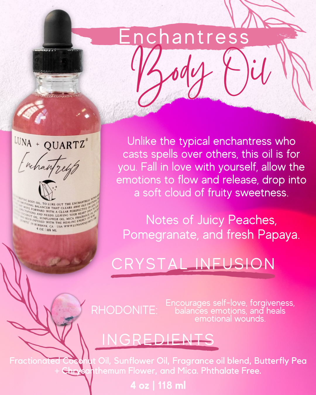 Enchantress Crystal Infused Body Oil