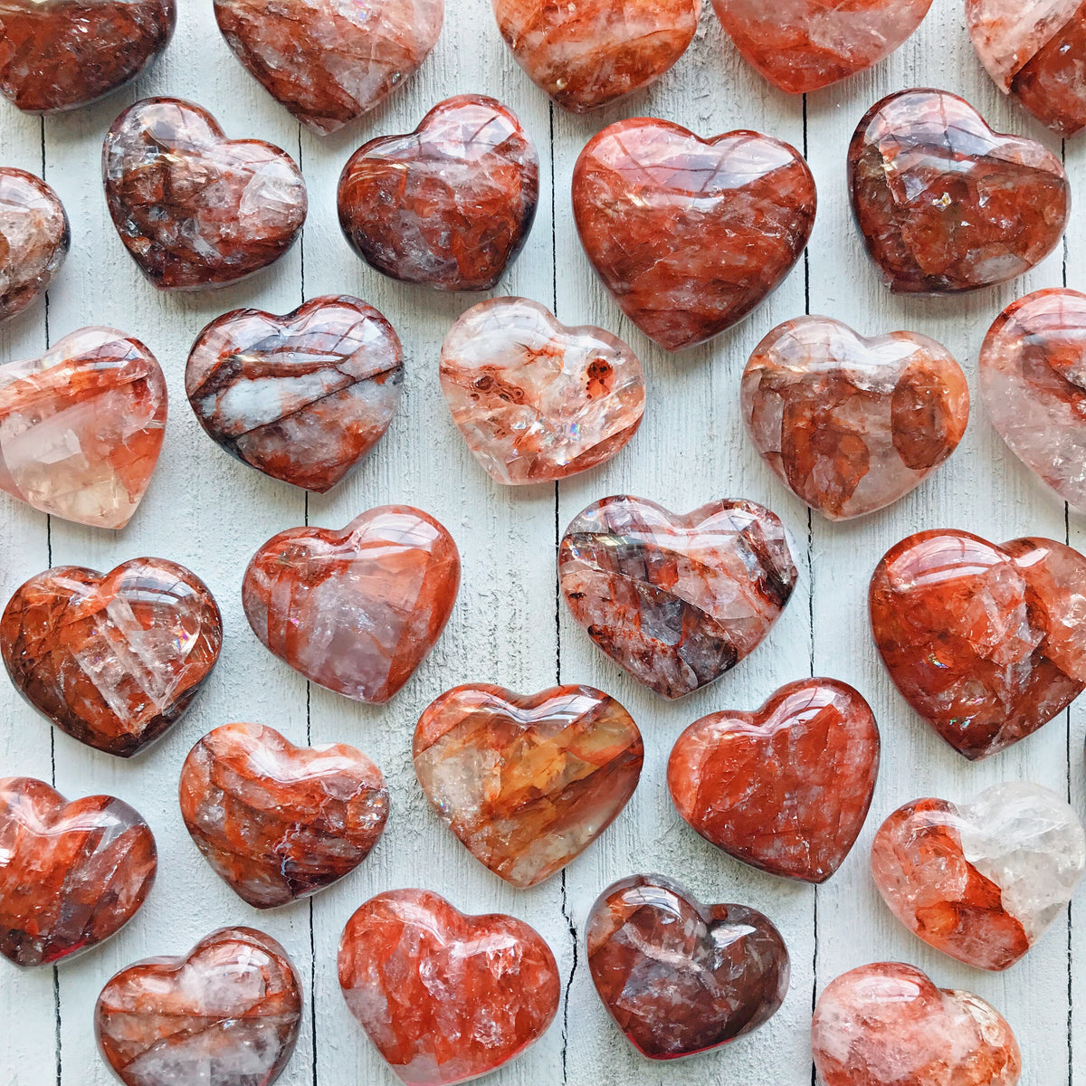 Fire Quartz Hearts