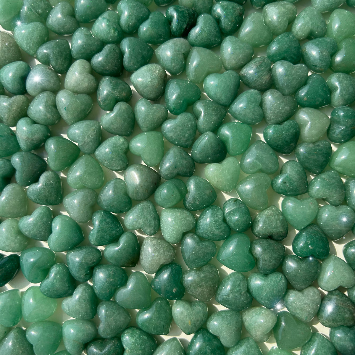 Green Aventurine Hearts - Mini
