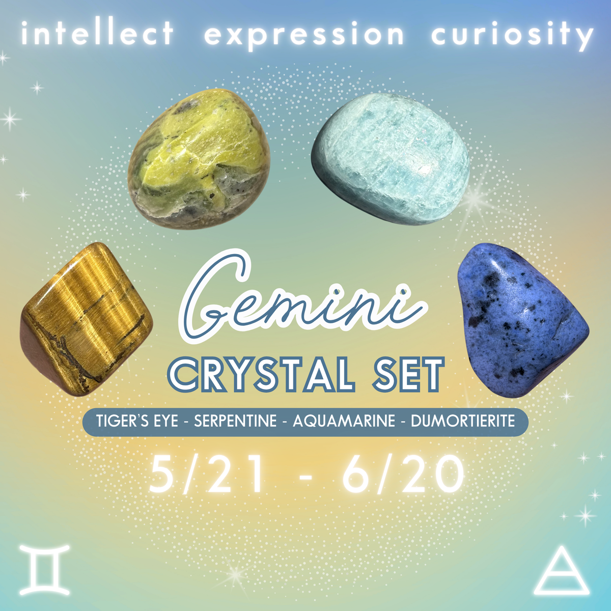 Gemini Zodiac Crystal Set