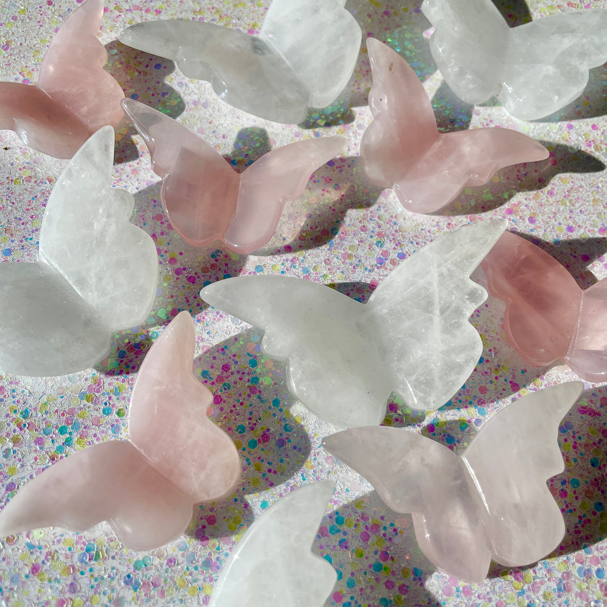 Quartz Butterflies in Flight