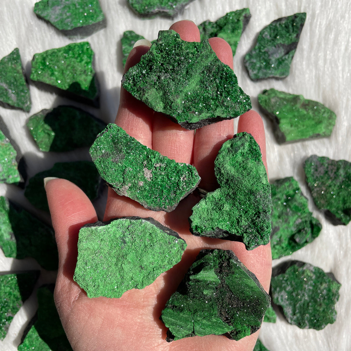 Uvarovite Garnet Specimens