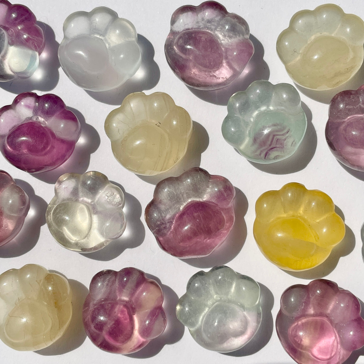 Fluorite Paw Carvings - Mini