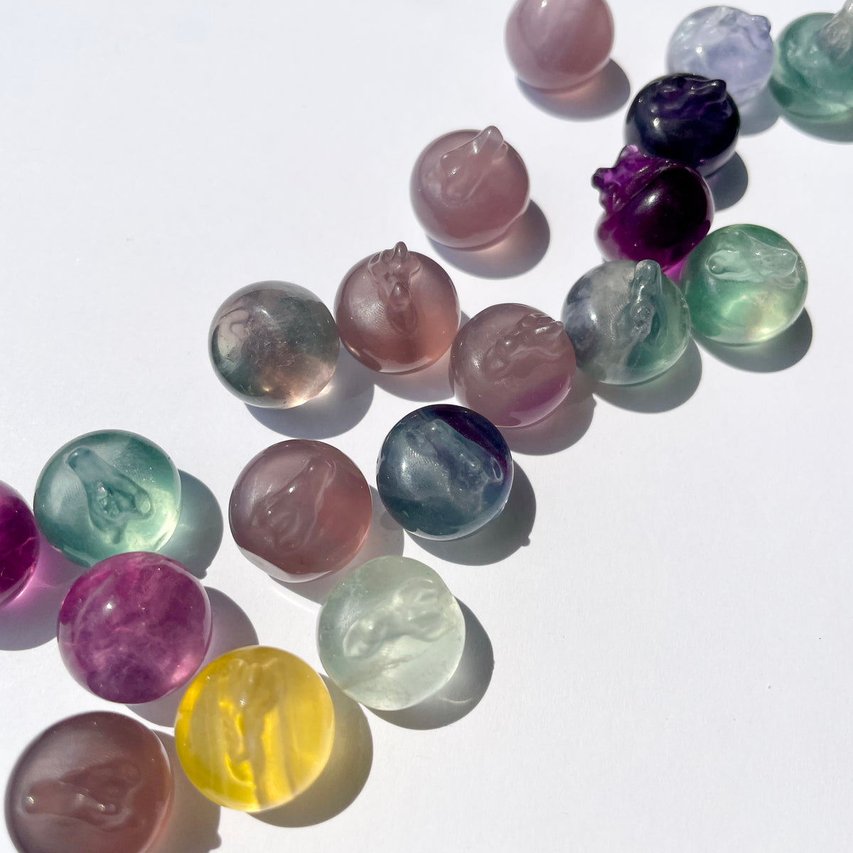Fluorite Apple Carvings - Mini