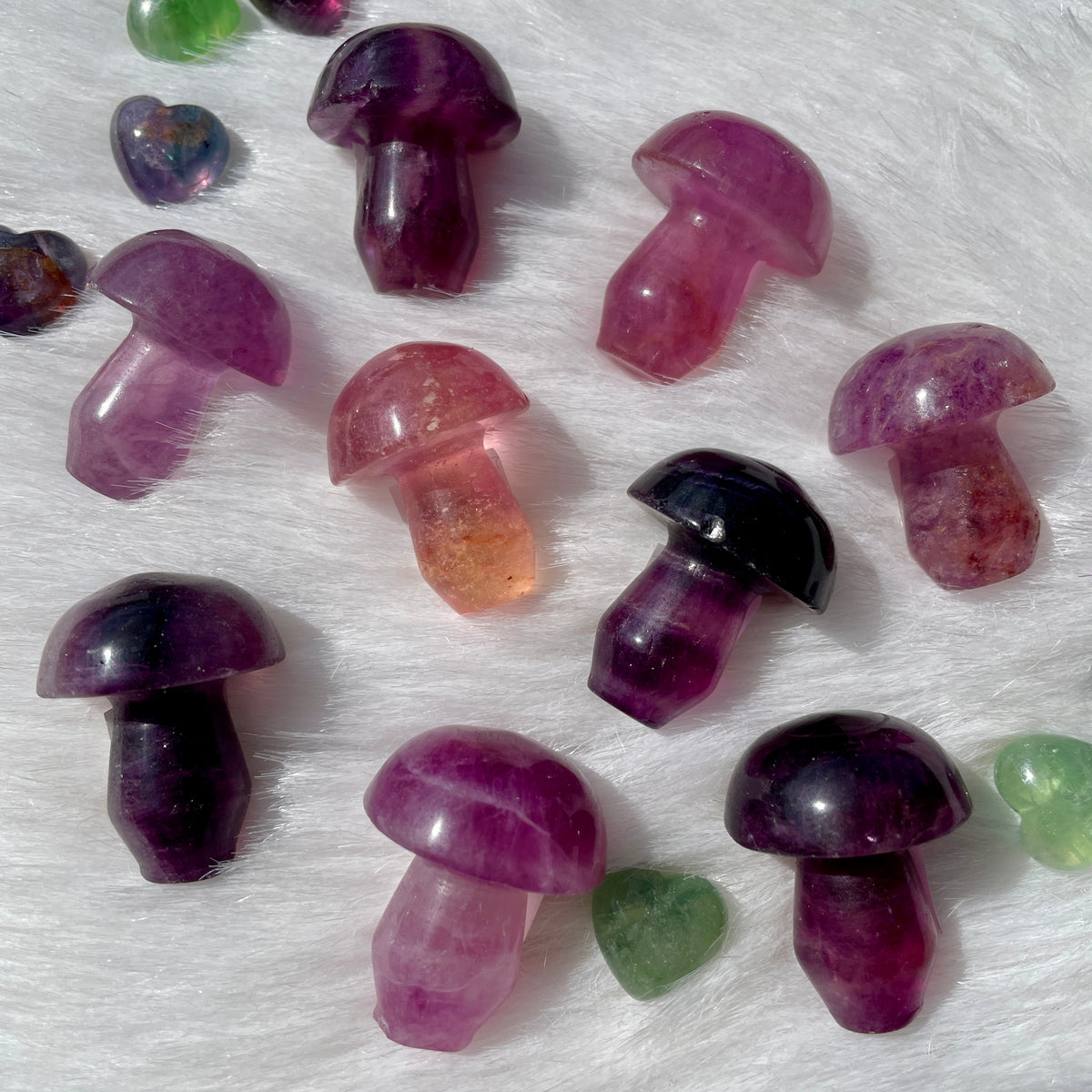 Purple Fluorite Mushrooms