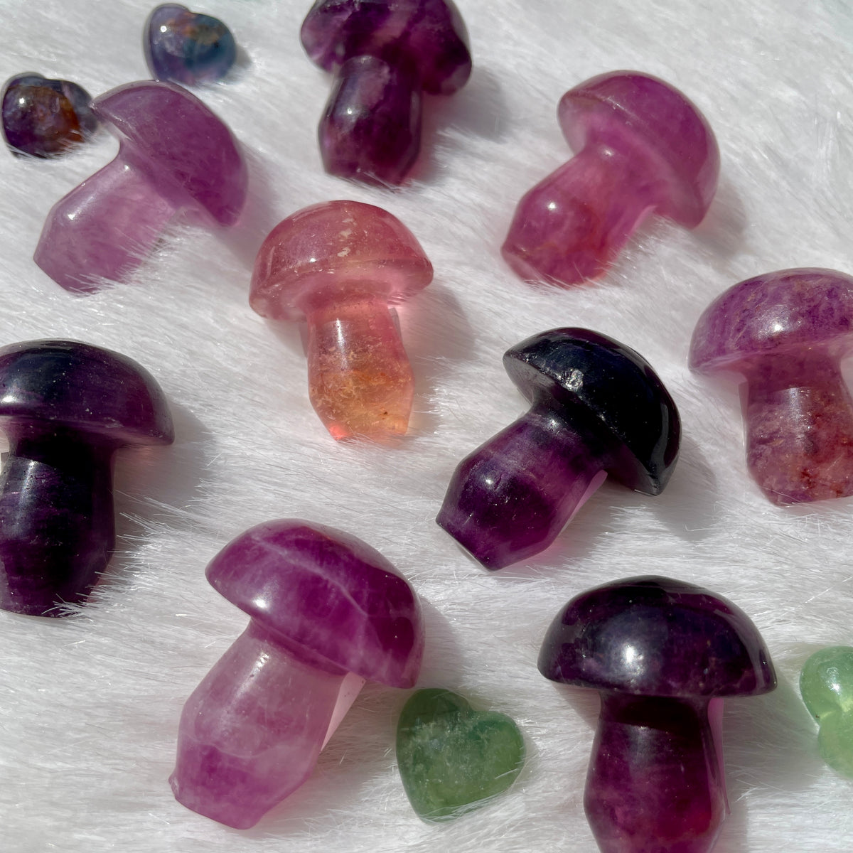 Purple Fluorite Mushrooms