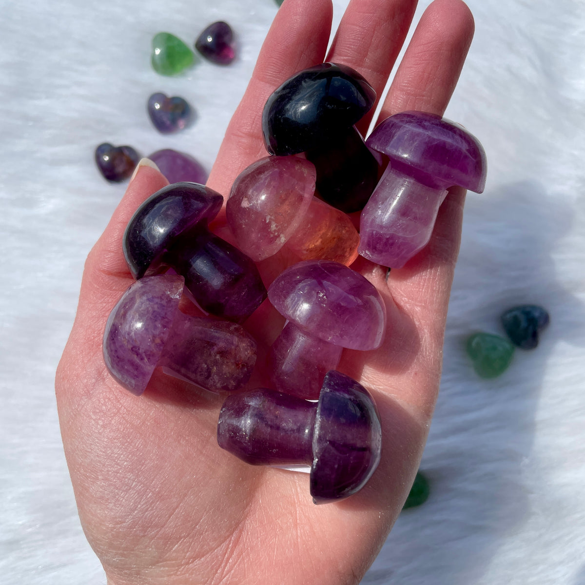Purple Fluorite Mushrooms