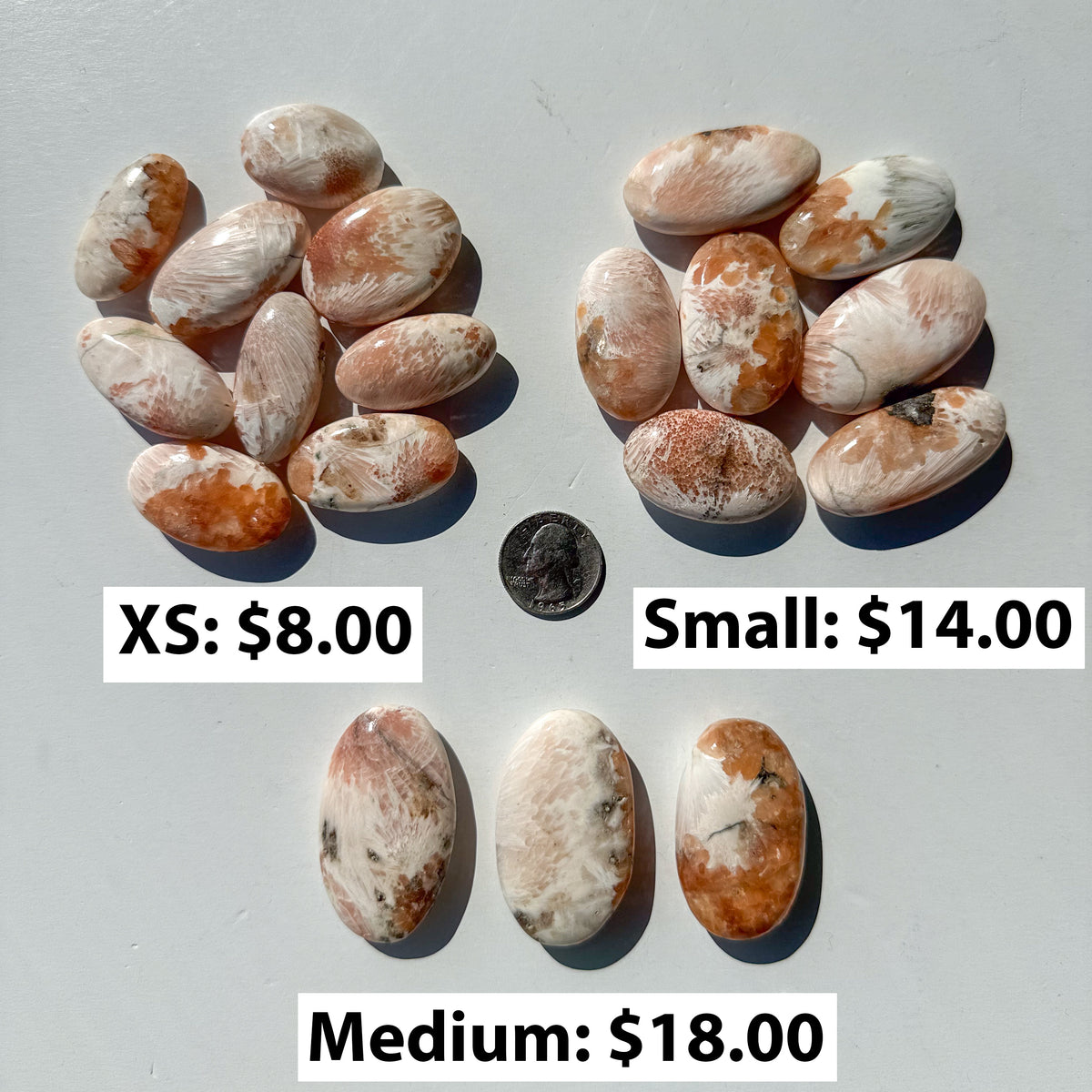 Pink Scolecite Palm Stone