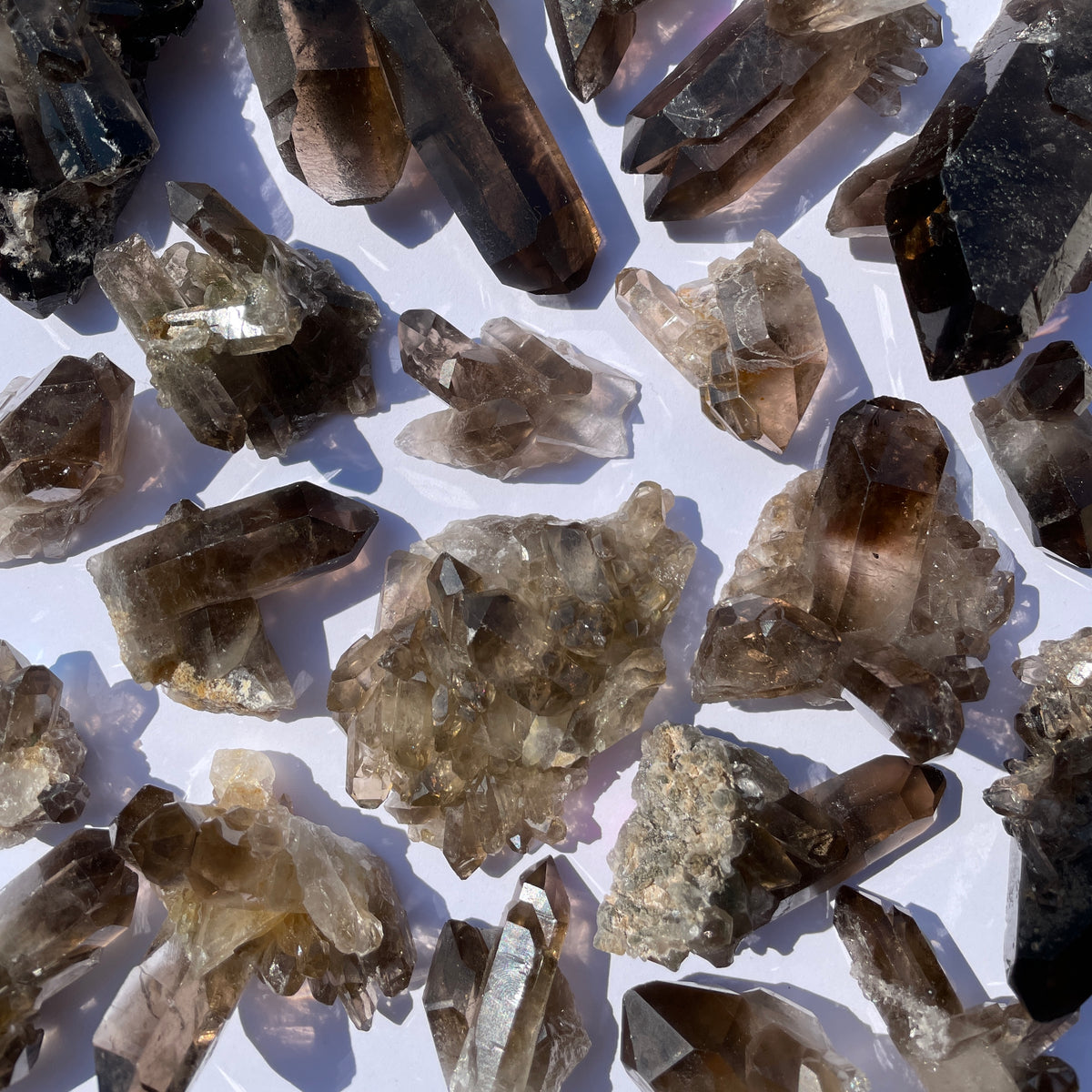 Smoky Quartz Clusters