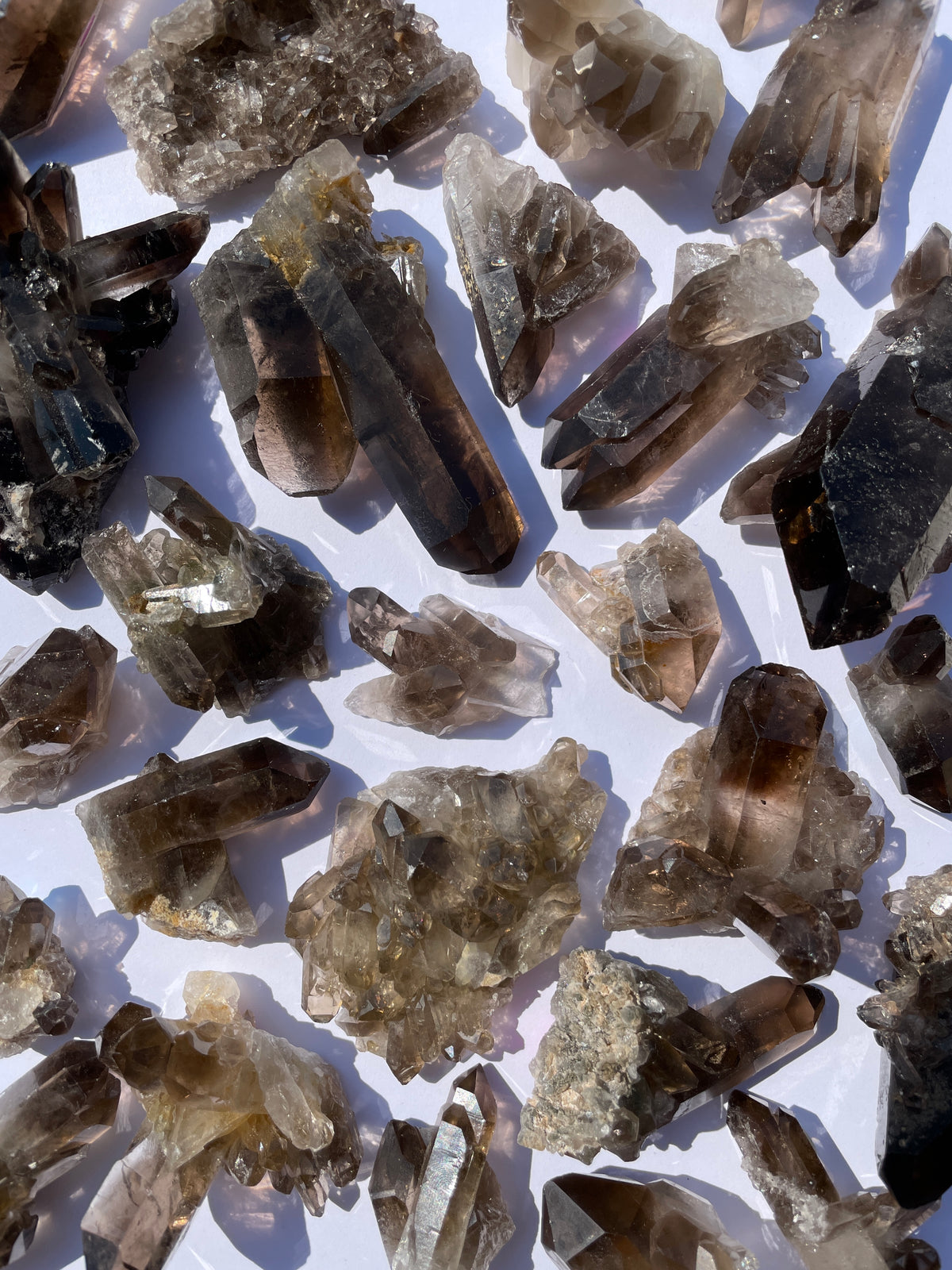 Smoky Quartz Clusters