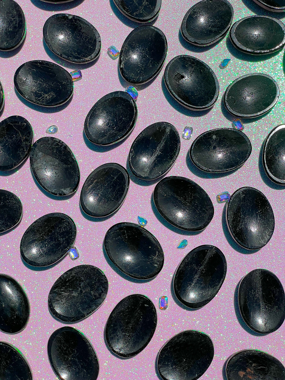 Black Tourmaline Thumb Stones