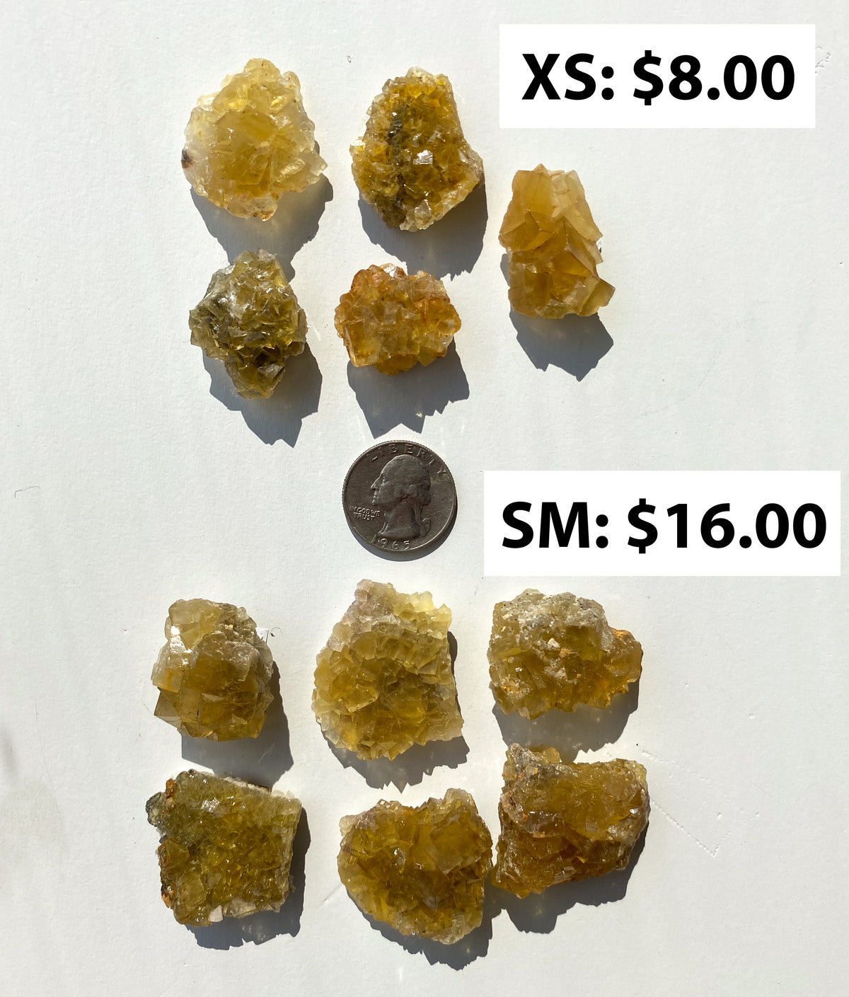 Cubic Yellow Fluorite Clusters