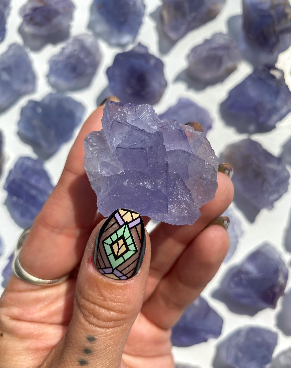 Blue Inner Mongolian Cubic Fluorite