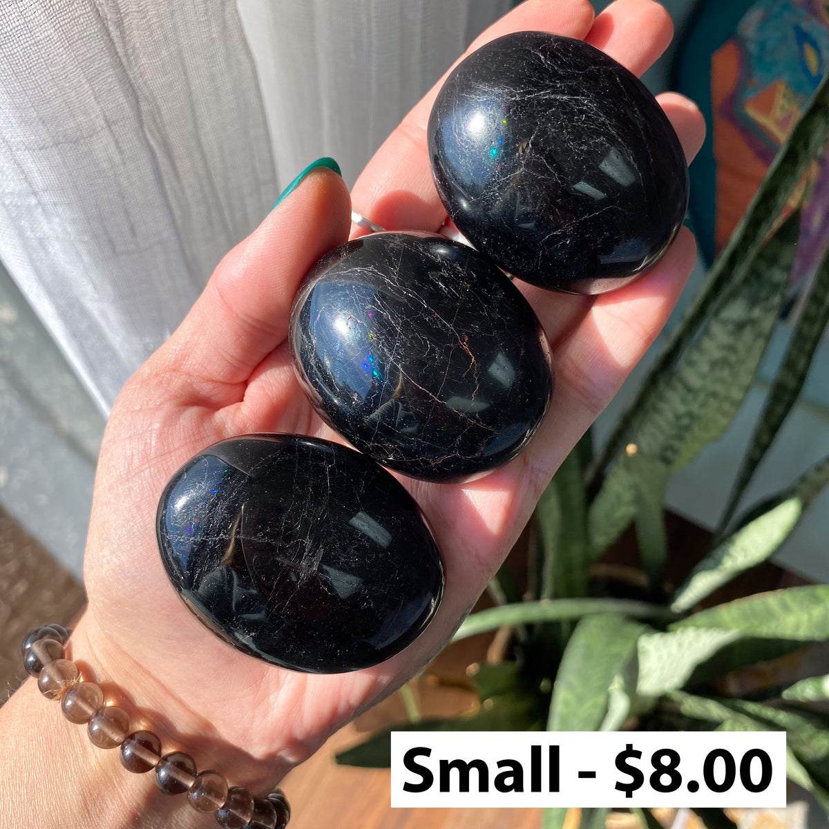 Black Tourmaline Palm Stone