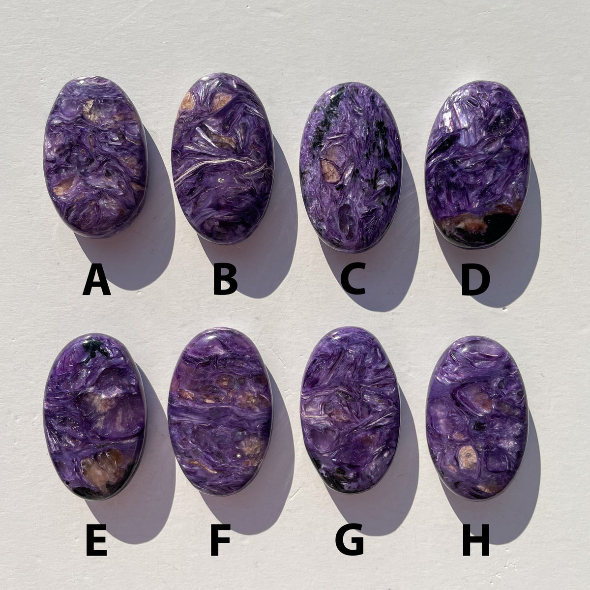 Charoite Palm Stones