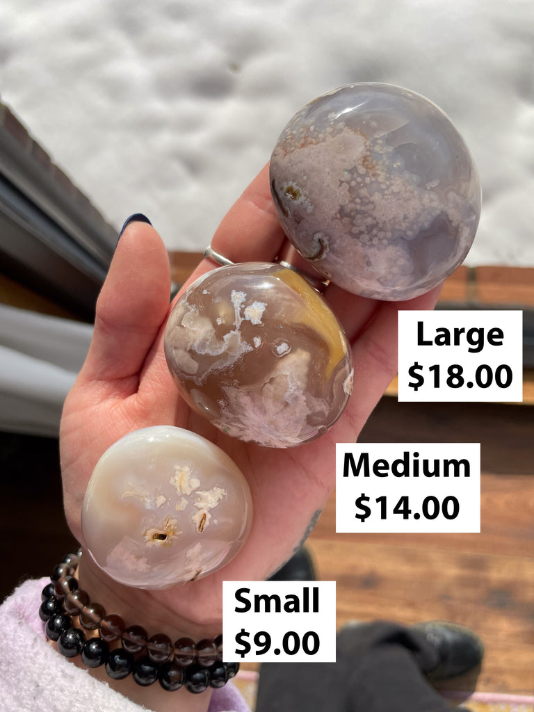 Flower Agate Palm Stones - Rocks with Sass