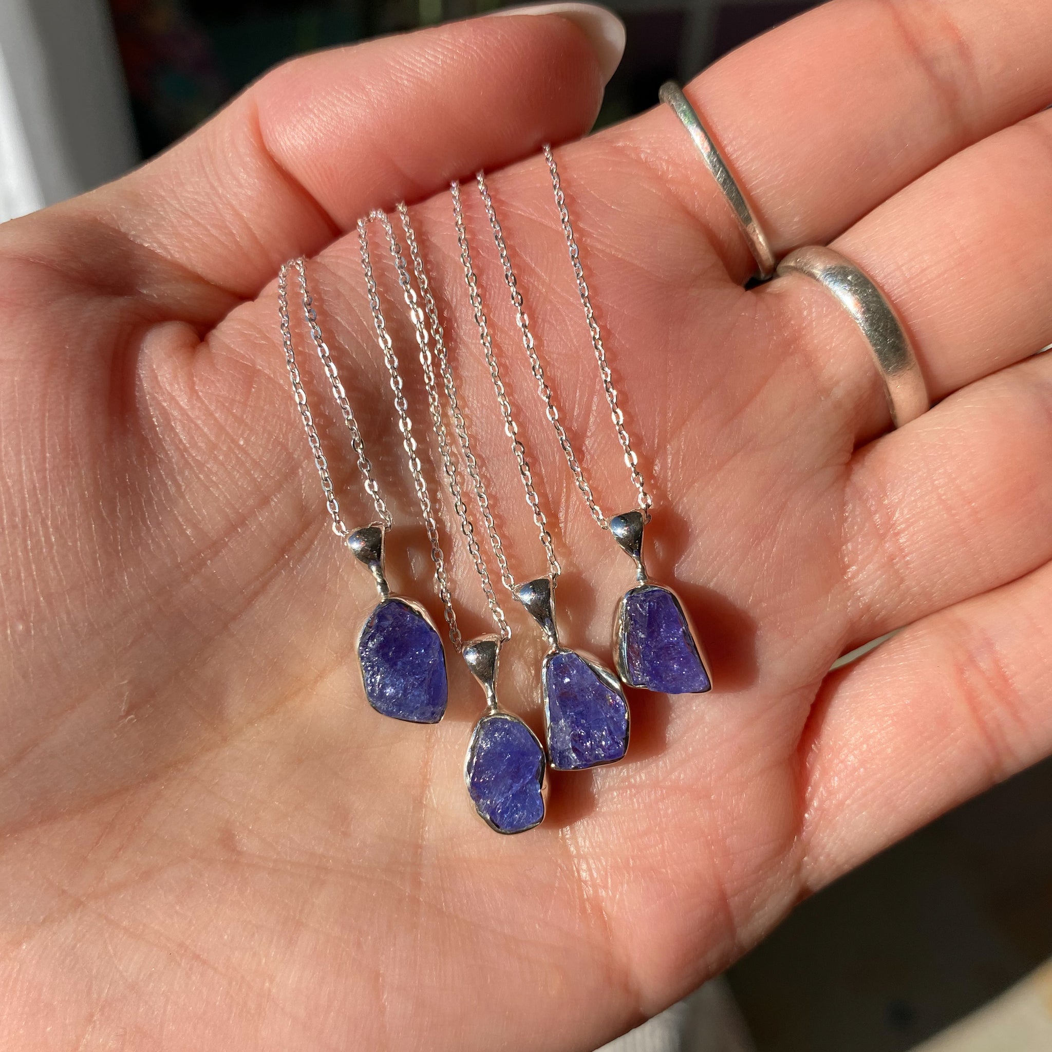 Tanzanite Pendant Necklace Rocks with Sass