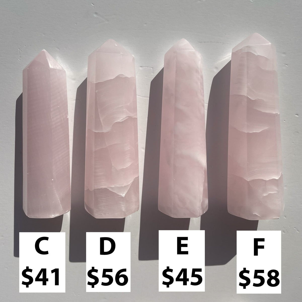 Pink Calcite Points