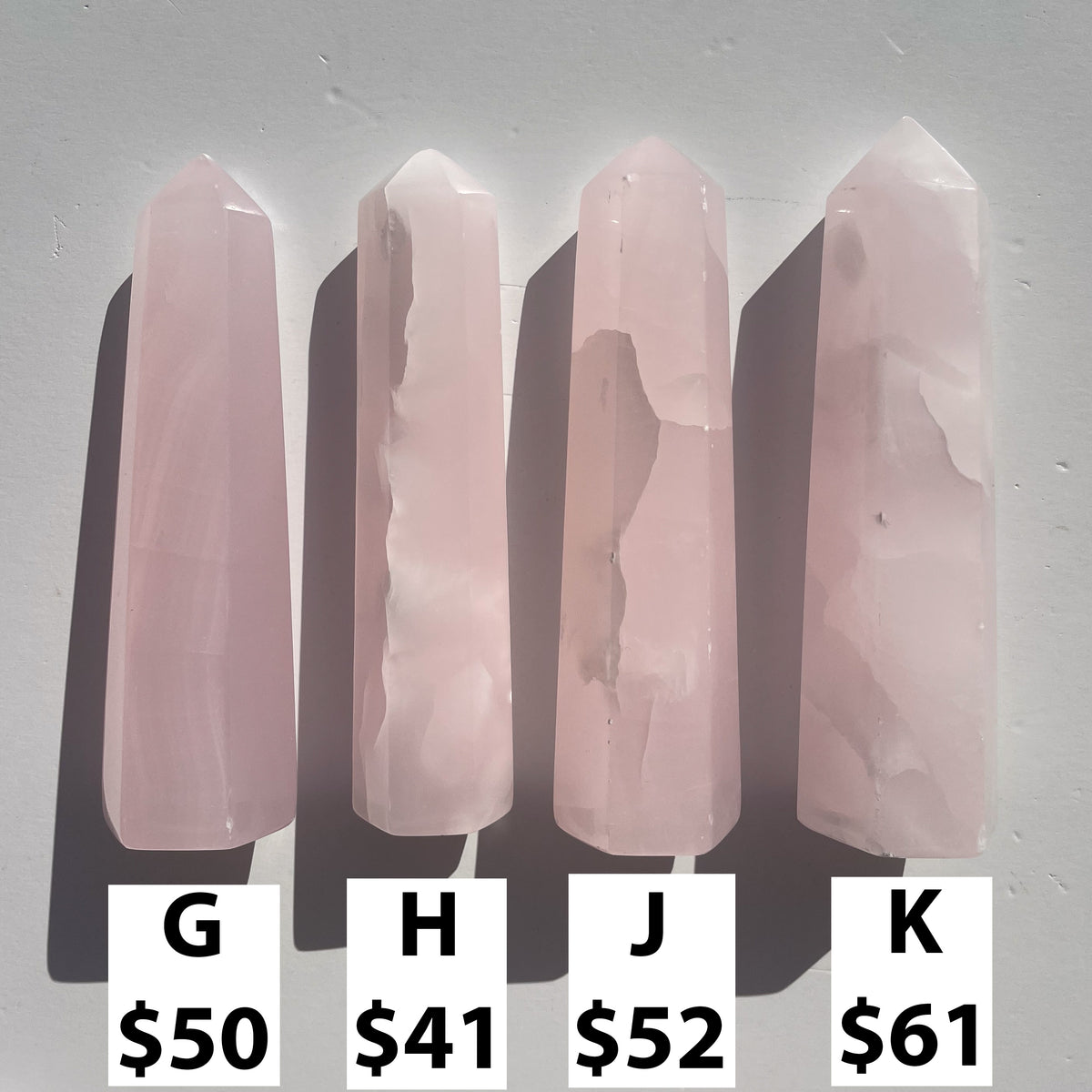 Pink Calcite Points