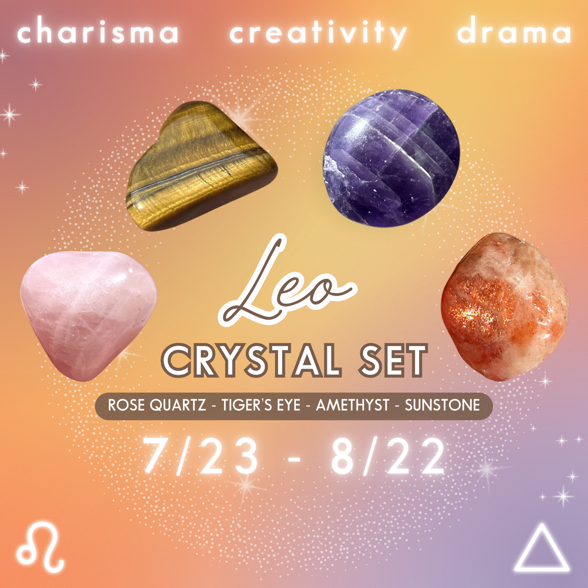 Leo Zodiac Crystal Set