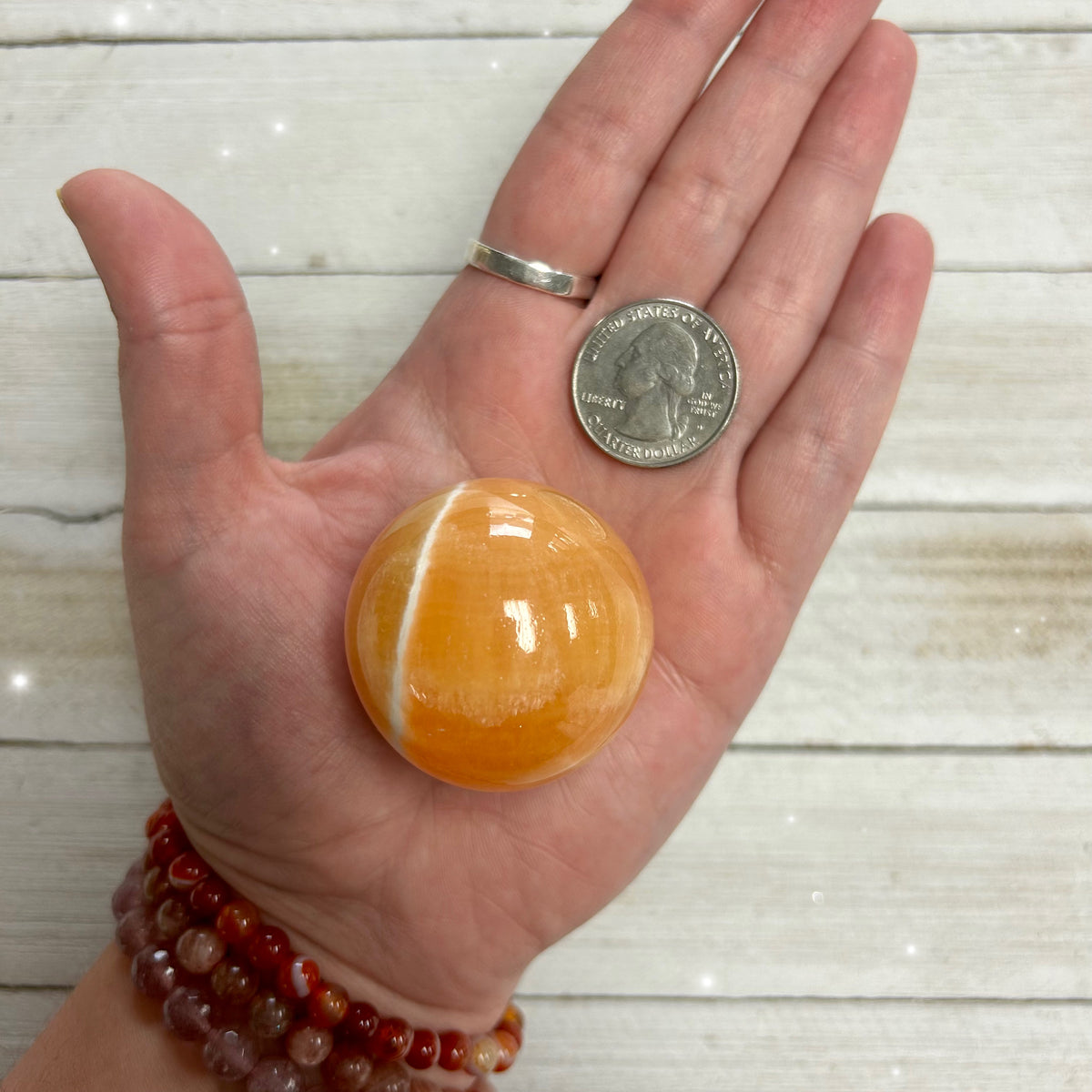 Orange Calcite Spheres