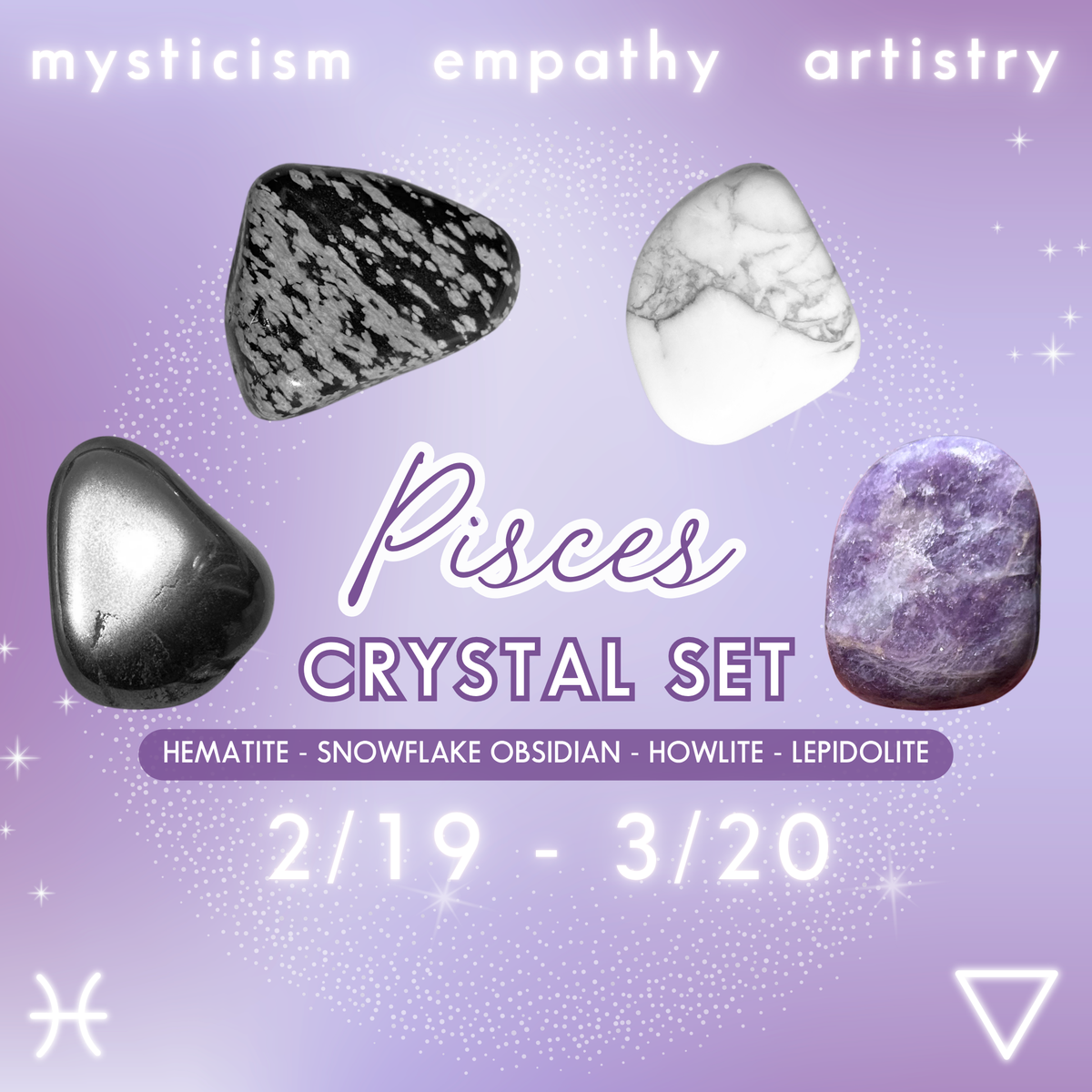 Pisces Zodiac Crystal Set