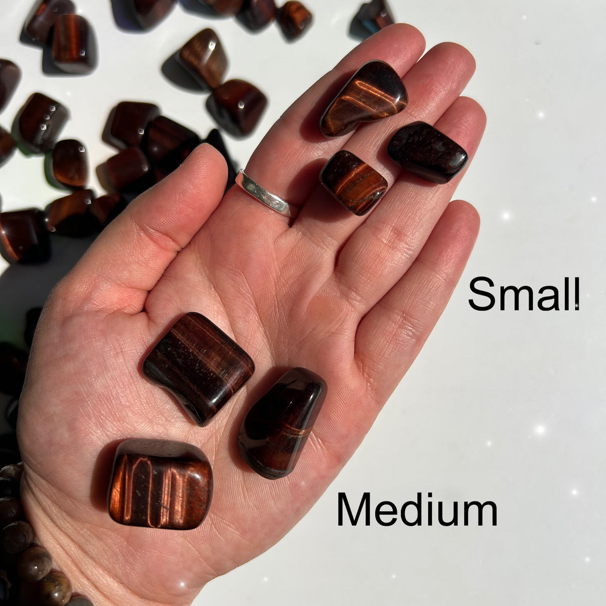 Red Tiger's Eye Tumbled Pocket Stone