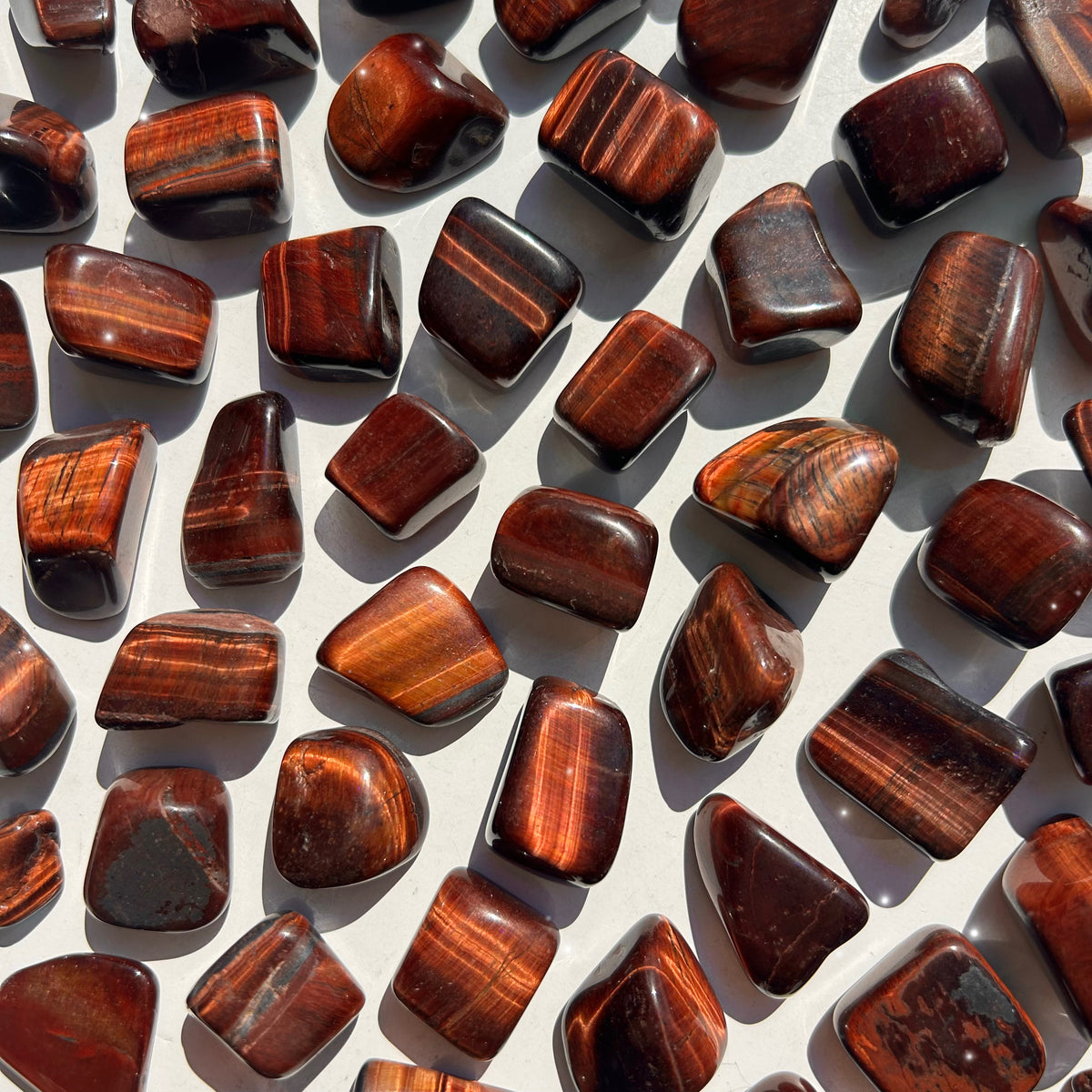 Red Tiger's Eye Tumbled Pocket Stone