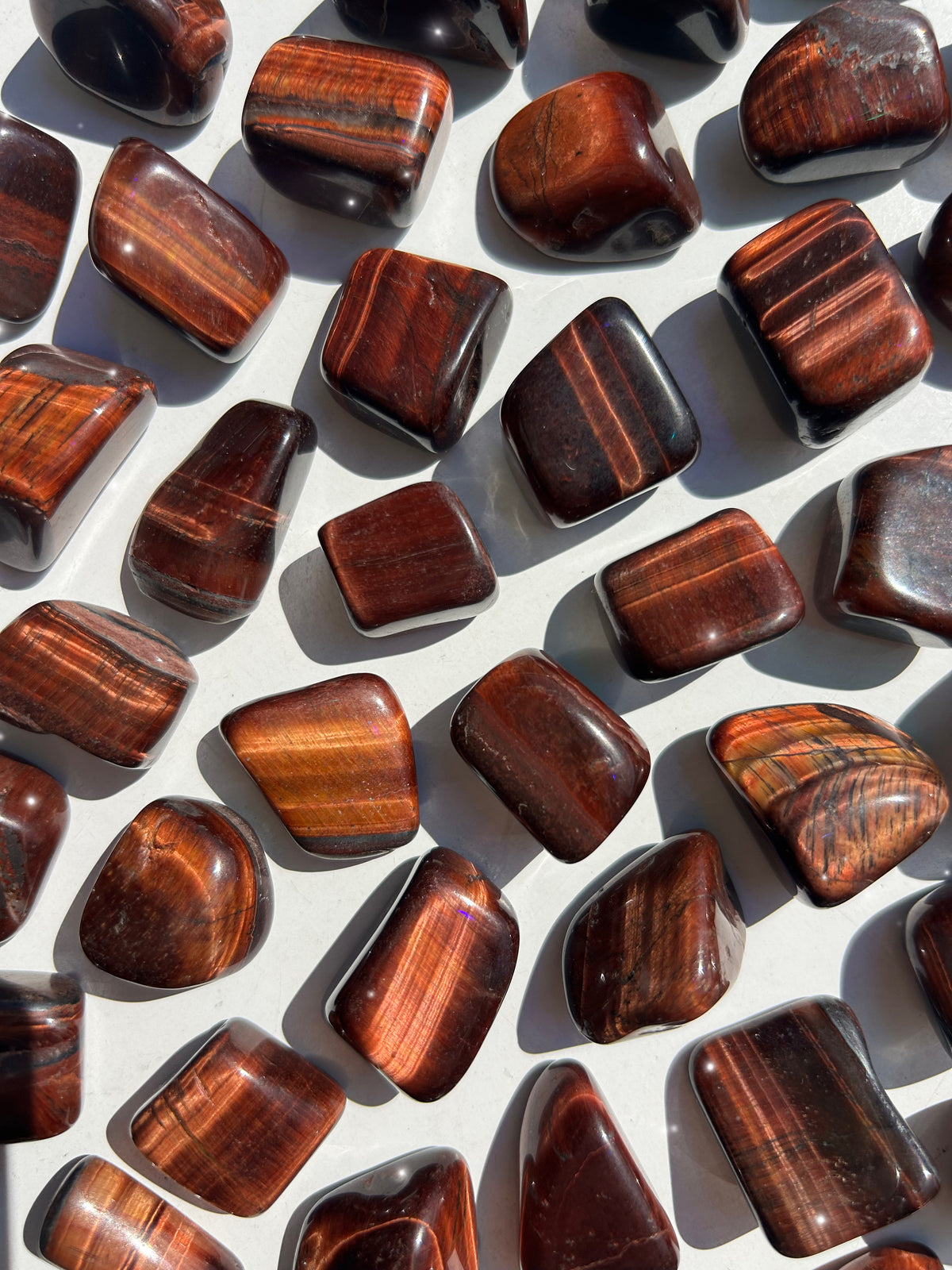 Red Tiger's Eye Tumbled Pocket Stone