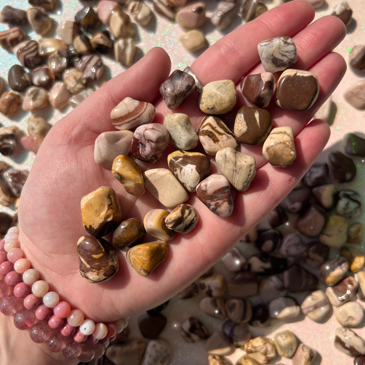 Red Zebra Jasper Tumbled Pocket Stones