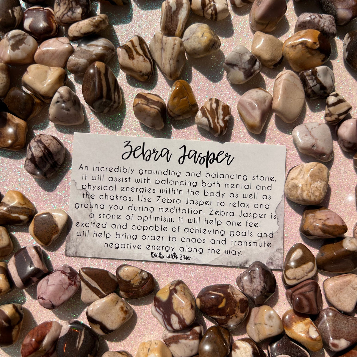 Red Zebra Jasper Tumbled Pocket Stones