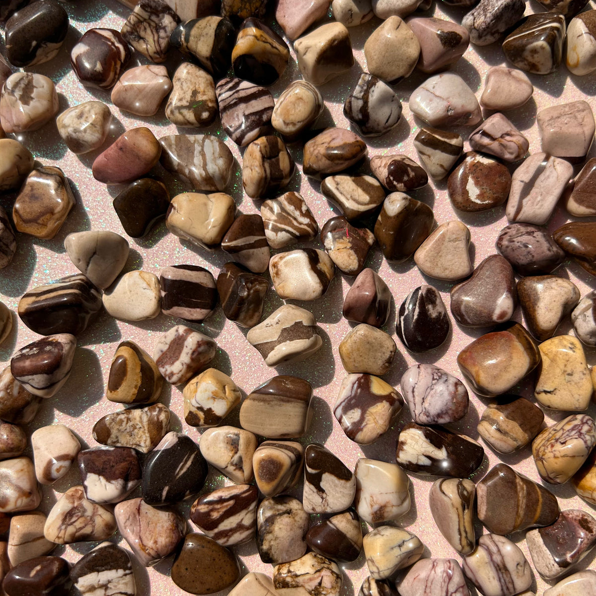 Red Zebra Jasper Tumbled Pocket Stones