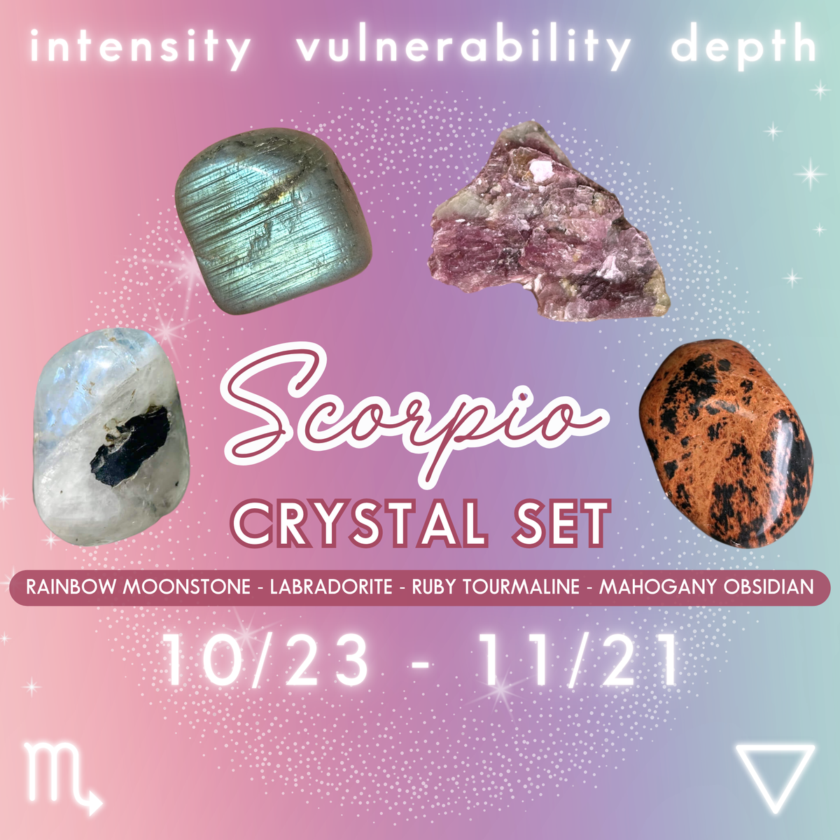 Scorpio Zodiac Crystal Set