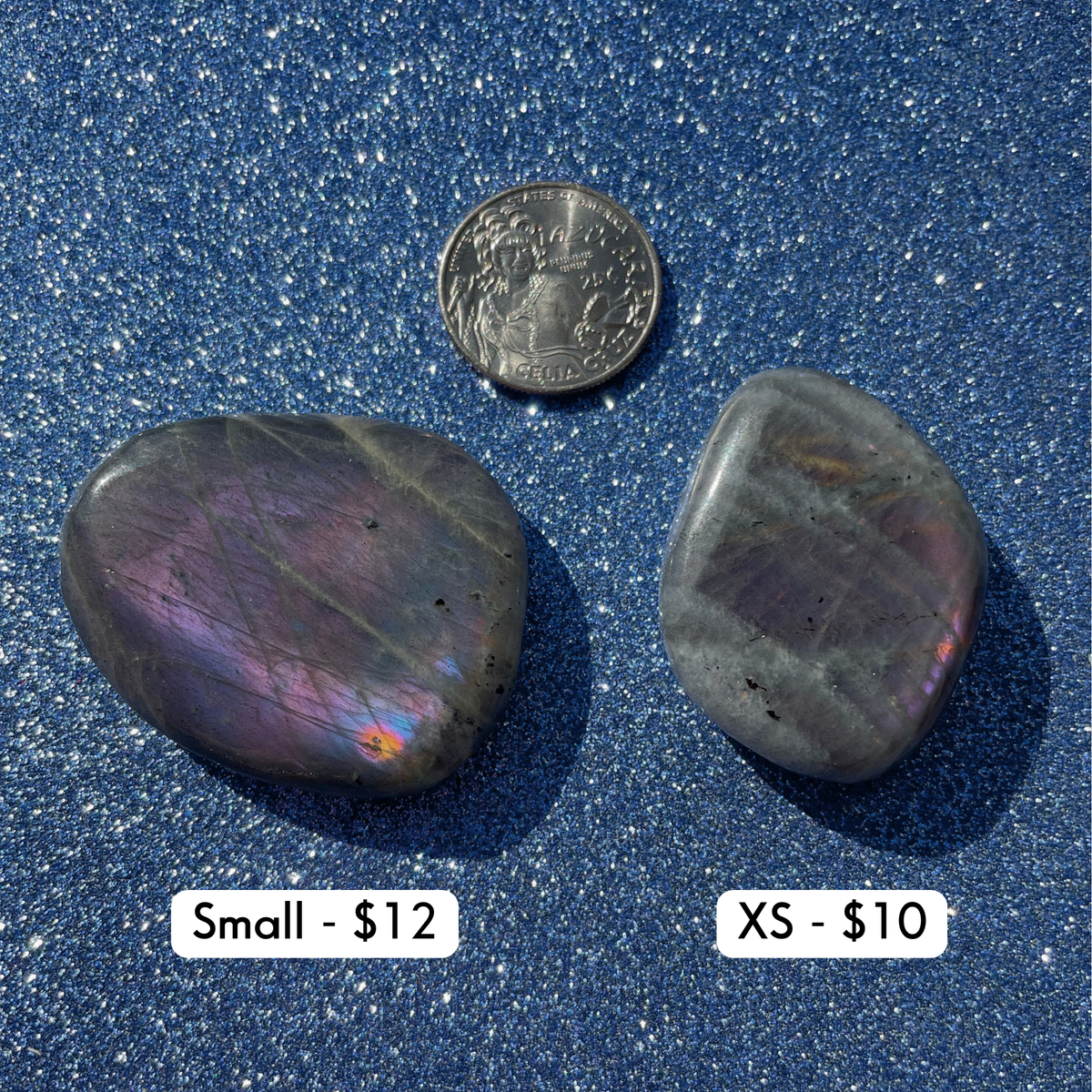 Sunset Labradorite Palm Stones